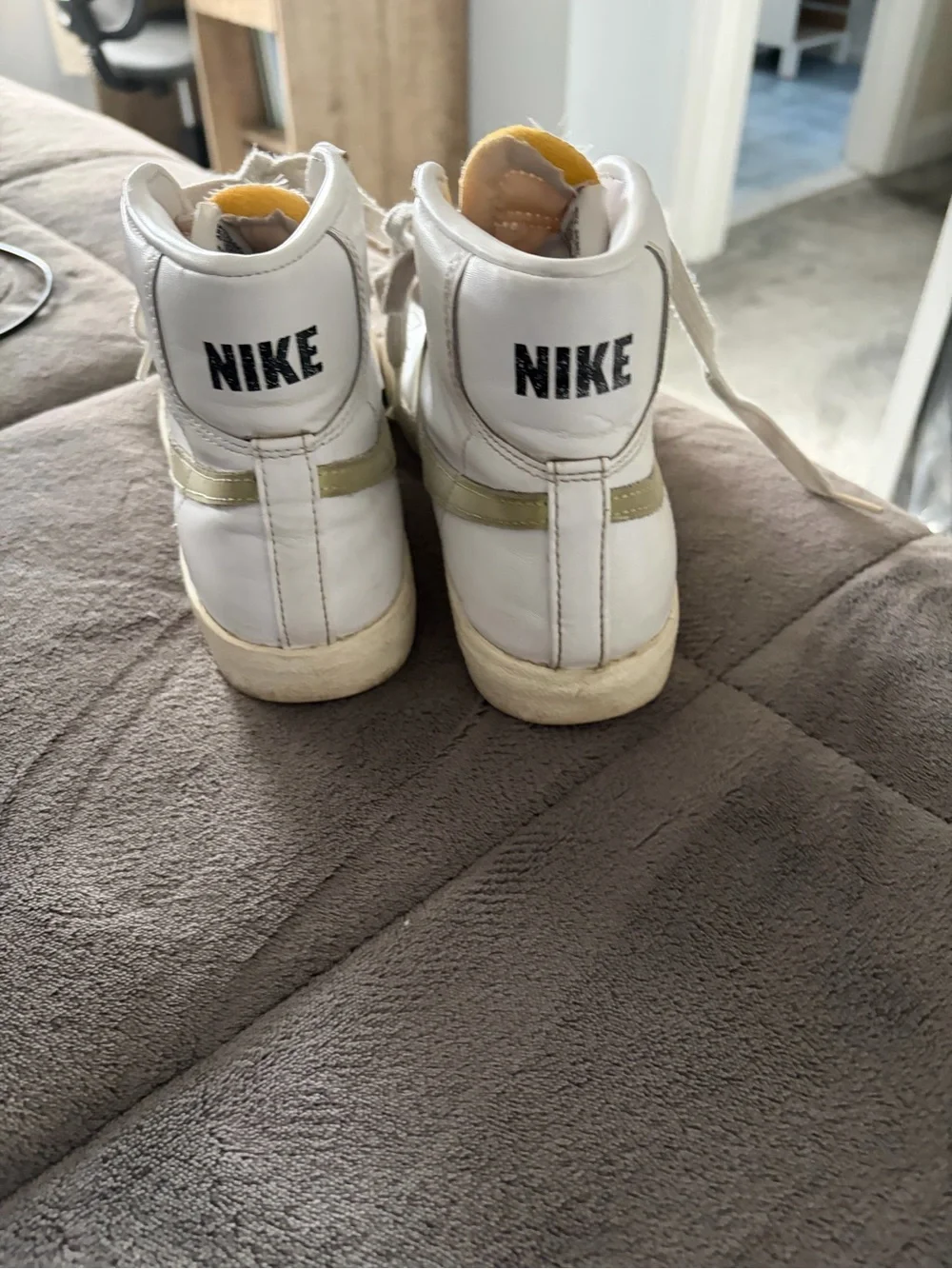Nike White High-Top Athletic Sneakers